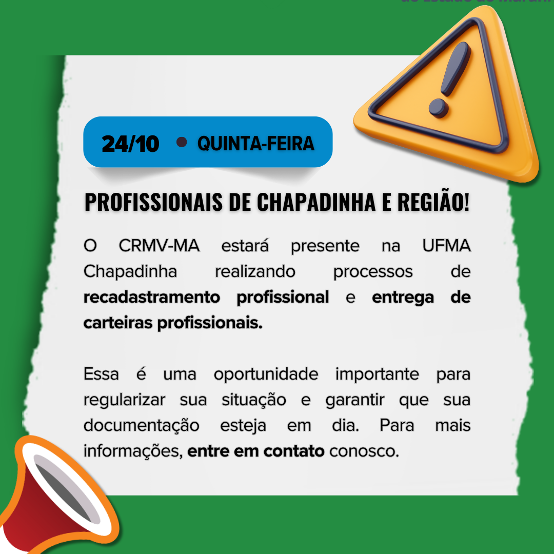 CRMV-MA leva serviços de recadastramento e entrega de carteiras para Chapadinha